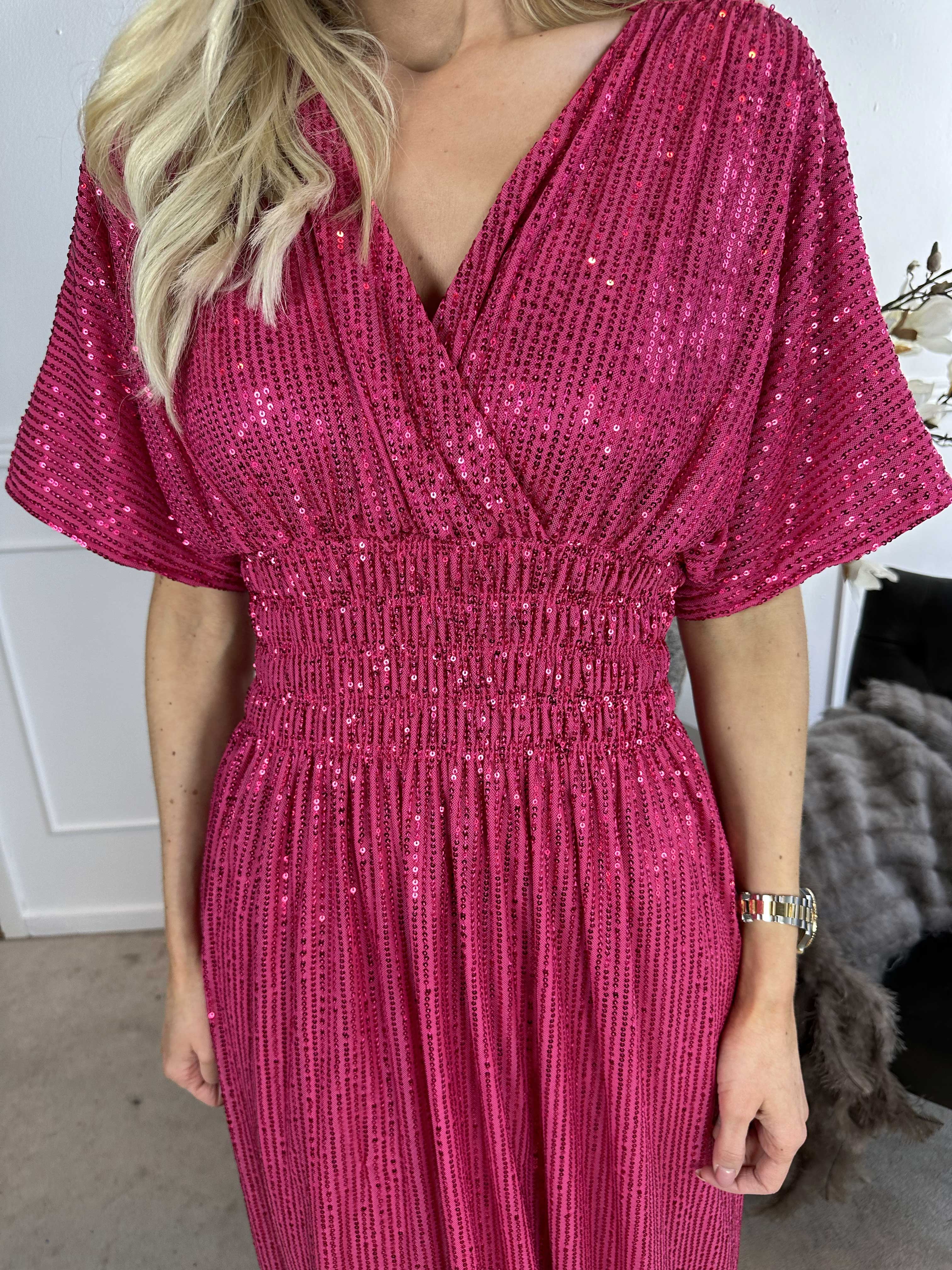 Pams Glitter - Lang smuk kjole med pailletter